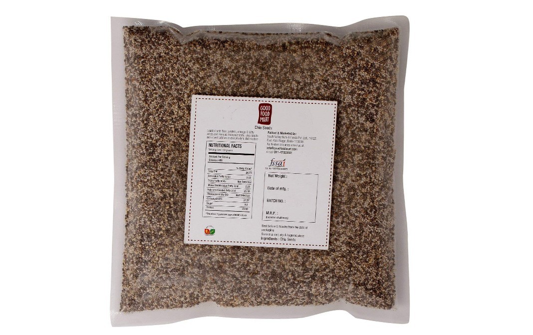 Good Food Mart Chia Seeds    Pack  600 grams